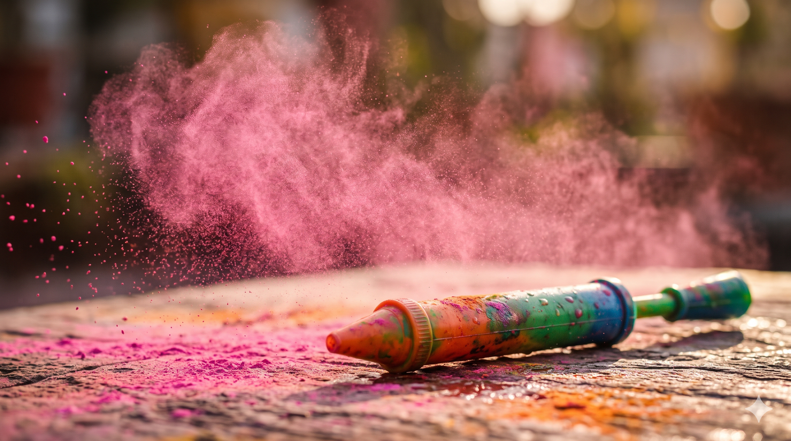 Holi celebration and Maha-Aarti